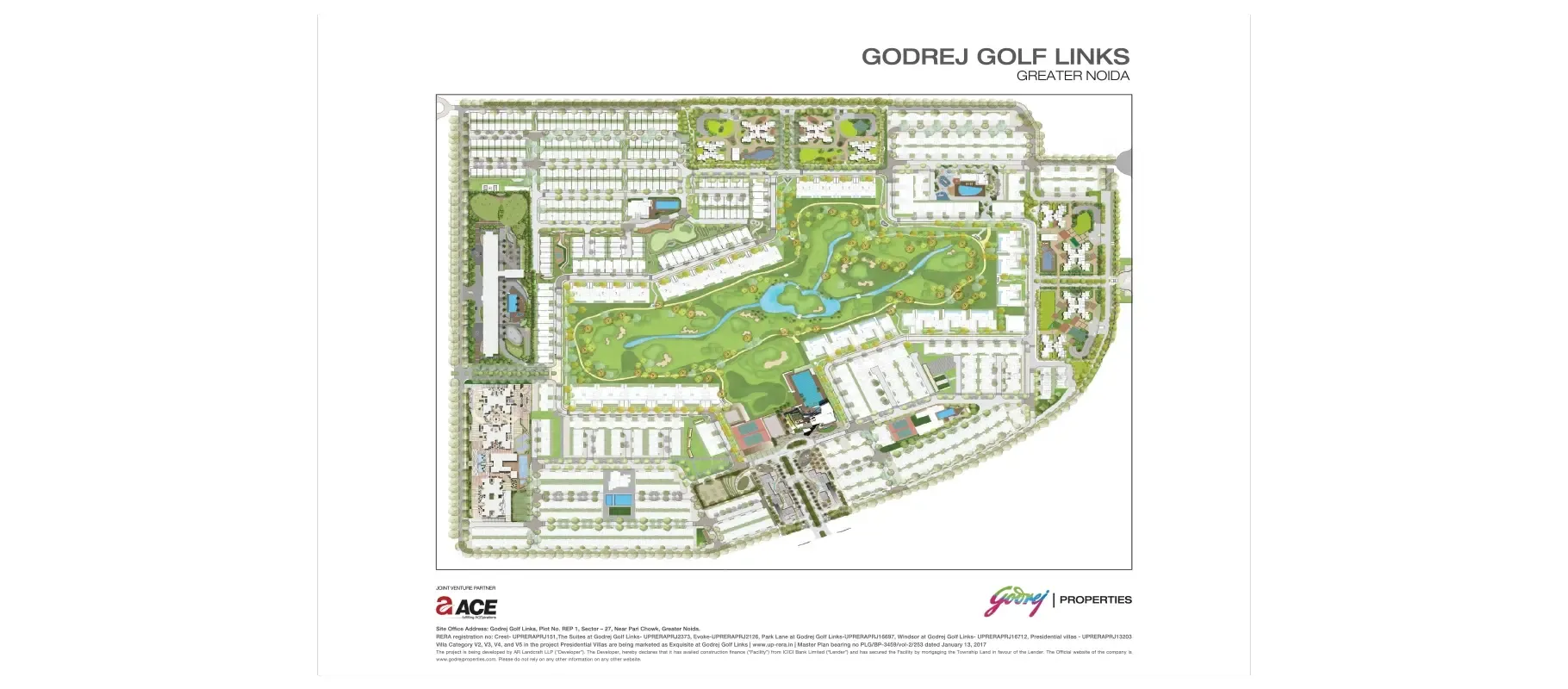 Master Plan floor plan, Godrej Golf Links
