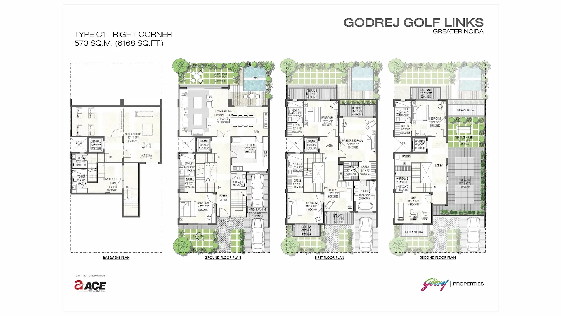 Tower Plan 01 floor plan, Godrej Golf Links