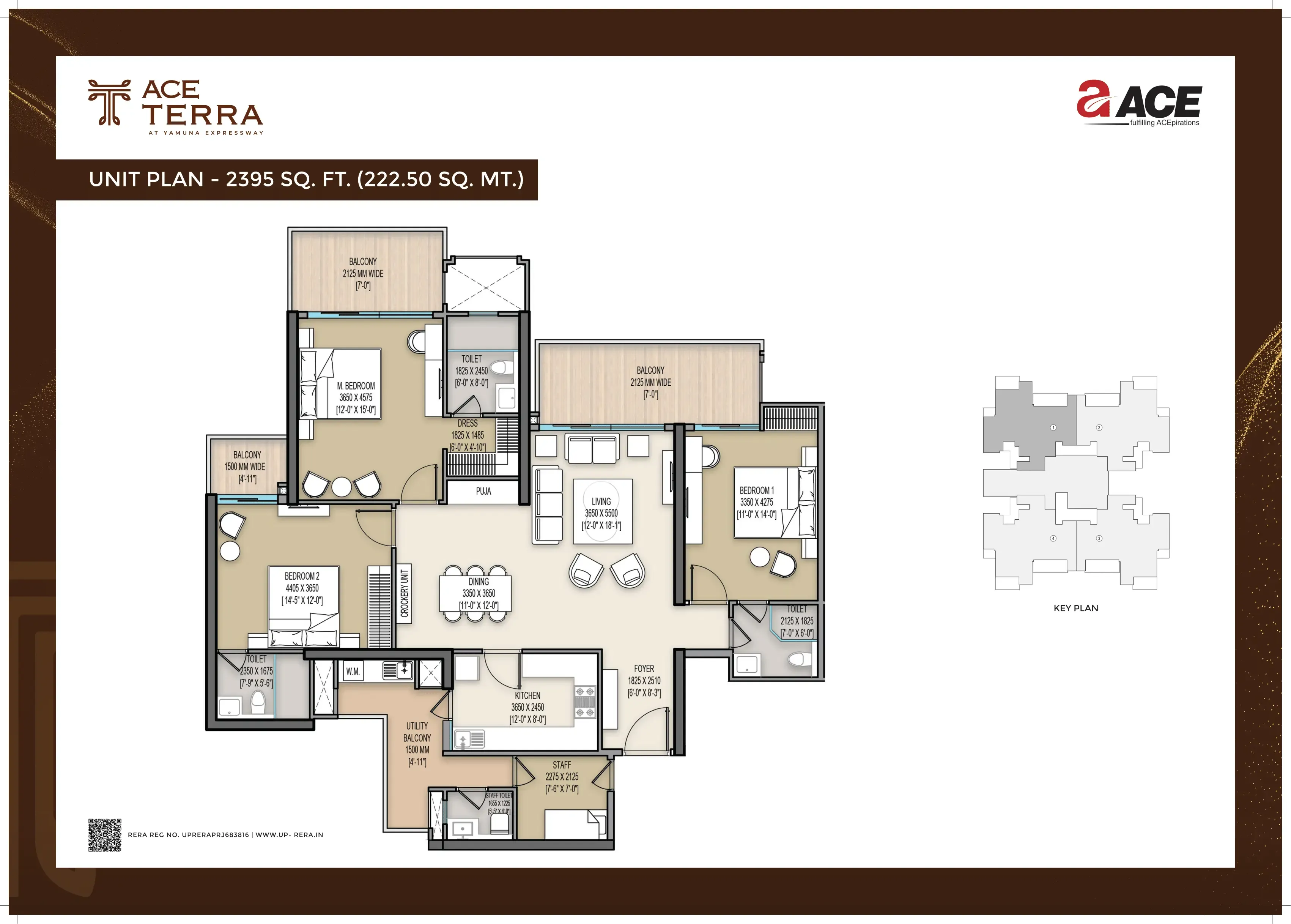 Unit Plan, 2,395 sq. ft. floor plan, ACE Terra