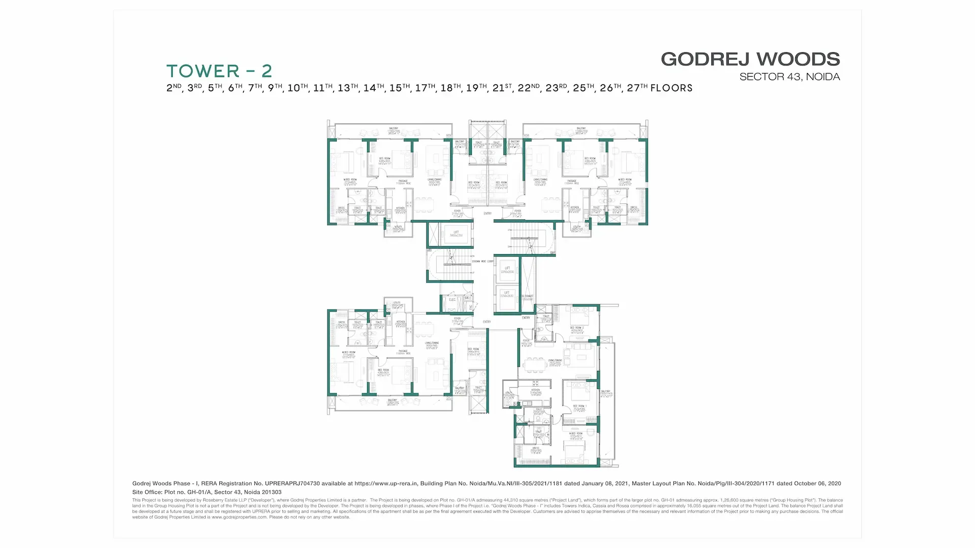 Godrej Woods Tower 2 floor plan, Godrej Woods