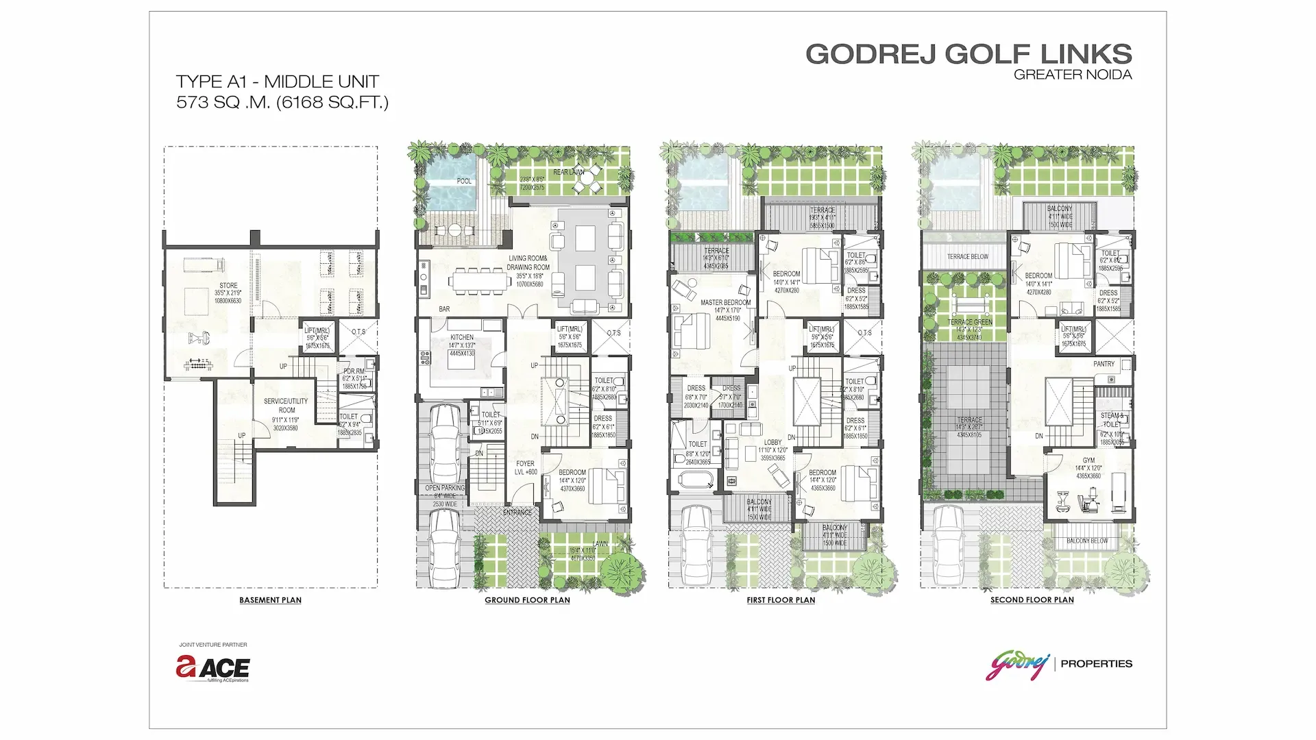 Tower Plan 02 floor plan, Godrej Golf Links