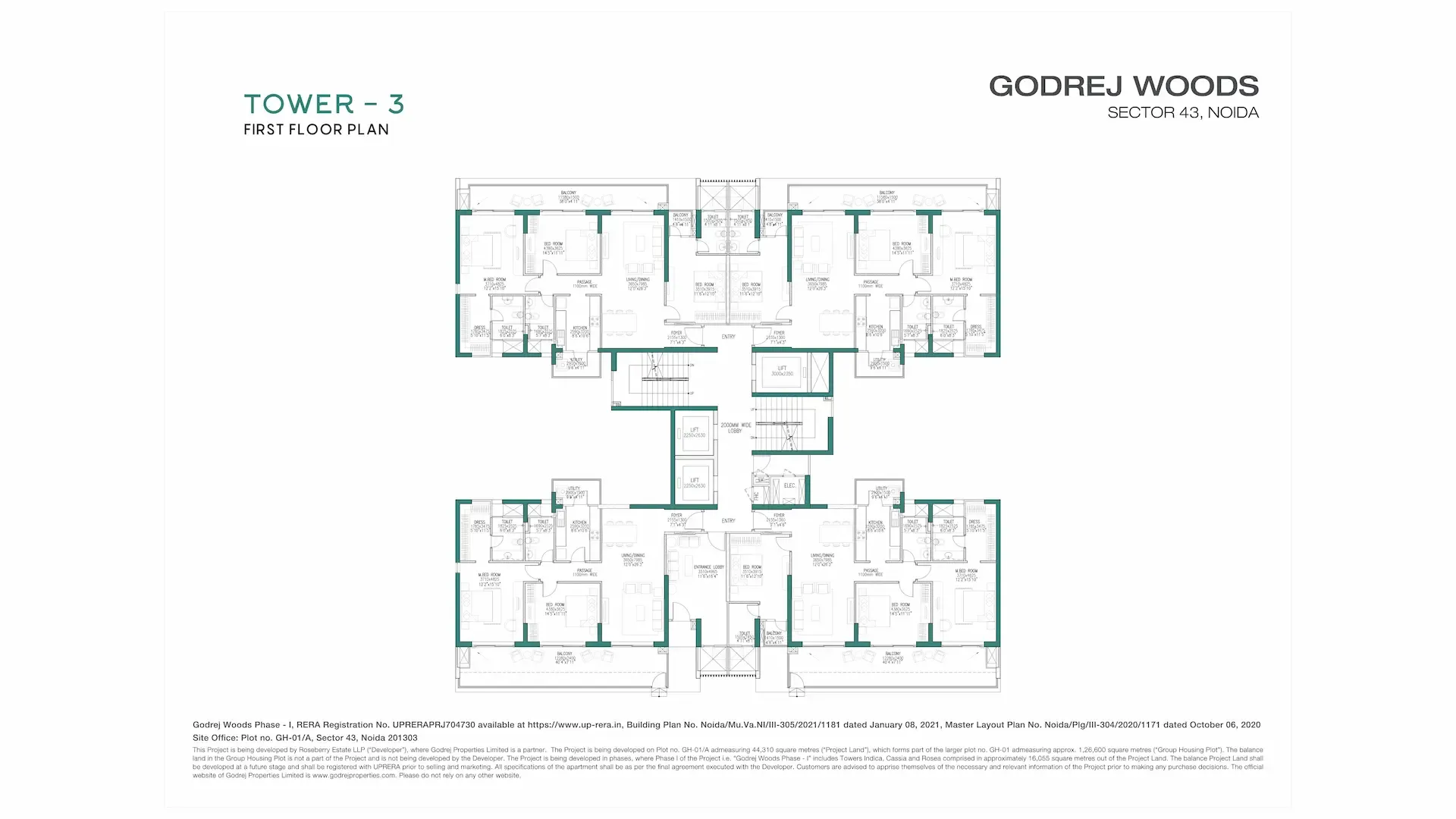 Godrej Woods Tower 3 floor plan, Godrej Woods