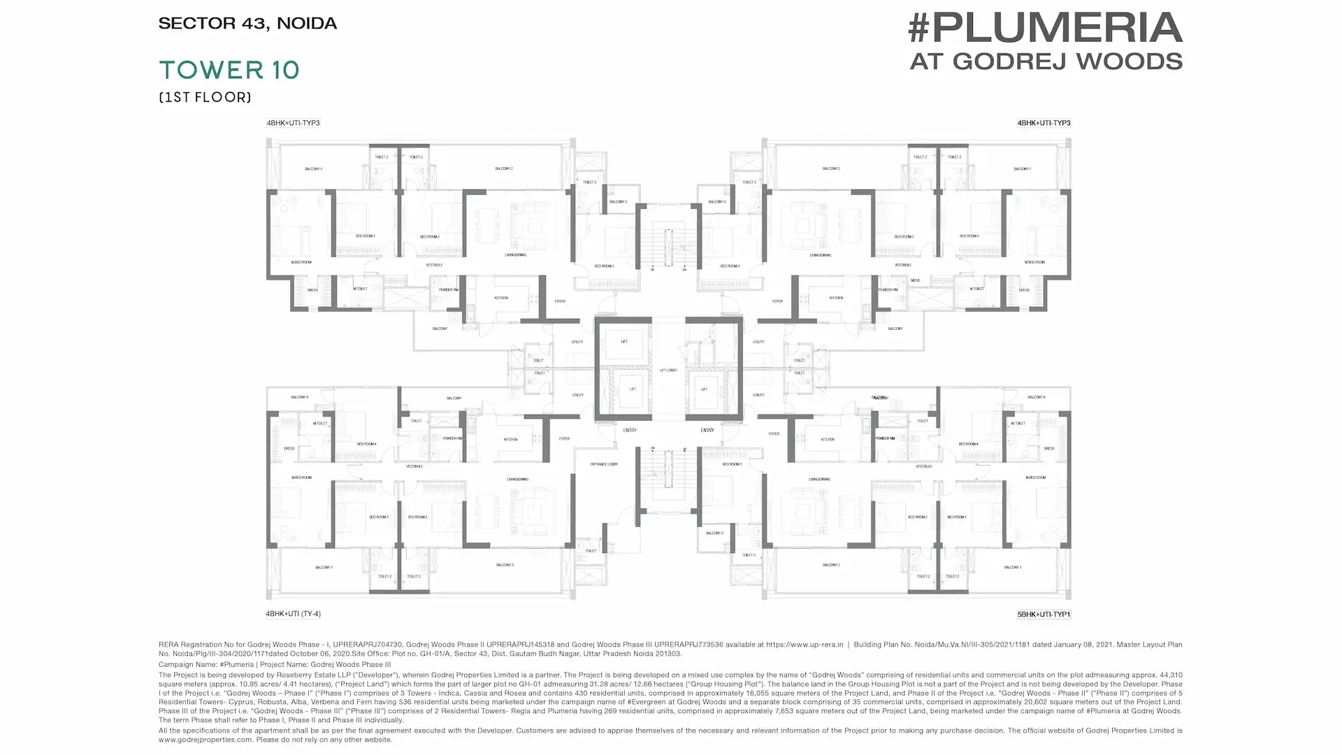 Godrej Woods Tower 10 floor plan, Godrej Woods